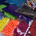 Pom Poms 8mm Premium Quality 12 Colours or Mixed in Packs of 50 to 1000