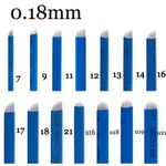 Needles Eyebrow Tattoo Curved Manual Microblading Blades Shading 0.18mm UK