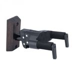 Hercules GSP38WBWPLUS - Auto-Swivel Instrument Wall Hanger Dark Brown Wood Mount
