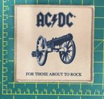AC/DC For Those About To Rock Album Sew Or Iron On Patch Officially Licensed