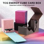 Sanseking Energy Cube TCG Deck Box With Dice Tray Transformable Dual Compartment