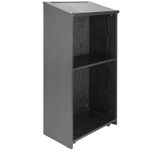 Uimoso Podium Stand 47 in Hostess Stand with Rolling Wheels&Storage Shelve Black