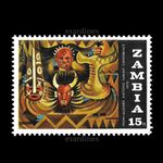 🇿🇲 ZAMBIA 1970 : 15n. Conference of Non-aligned Nations, Masks [MNH] [SG155]