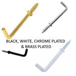 Cup Hooks Screw In ALL SIZES Hook Mug Hanger Kitchen Garage Tool Hanging Strong