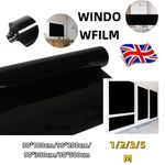 Total Blackout Privacy Glass Window Film Block Out 100% Light Black Tint Tinting