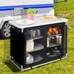 Outdoor 6 Shelf Camping Cupboard Kitchen Table Storage Unit Aluminium Folding