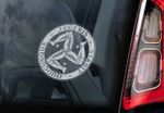 2x Isle of Man Stickers, Coat of Arms Car Window TT Motorbike Race Sign V3