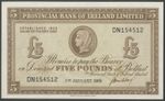Northern Ireland, Provincial Bank of Ireland Ltd., 5 pounds, 5th Jan. 1968, B...