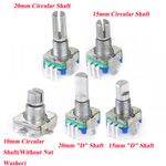 10/15/20mm EC11 Rotary Shaft Encoder 5Pin Digital Potentiometer With Push Switch