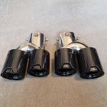 BMW G20 G21 G28 G22 G23 G26 G42 BLACK CARBON FIBRE QUAD EXHAUST TIPS M340i M440i