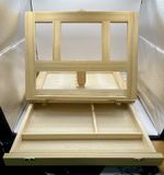 Adjustable Wooden Tabletop Box Easel Desk Artist Workstation with Drawer