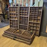 Vintage Wooden Printers Tray - Rustic Wooden Salvage - Wall Decor - £75 Each