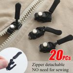 Universal Detachable Zipper Pull Slider Instant Repair Kit Metal Resin Zip