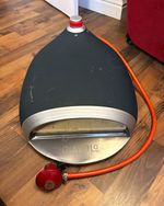 Diavolo Portable Gas Pizza Oven Black/Silver Matt w/ Stone, Hose & Regulator 