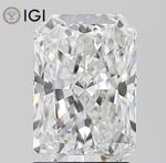 IGI Certified Lab Grown CVD Diamond Radiant Cut 1.61 Ct E Color VS2 Clarity