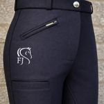 Ladies black silicone grip sticky bum jodhpurs phone pocket *Sizes 8 to 20*