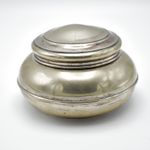 Antique Large Silver Plated Tobacco Jar Box