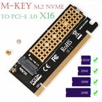 M.2 NVMe SSD NGFF TO PCIE 3.0 X16 X4 16X Adapter M Key Interface Card Full Speed