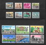 Kenya 'UHURU 196' Elizabeth ll "Independence" SG1-14, Light Mounted Mint.
