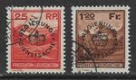 LIECHTENSTEIN 1933 Officials SG O126-O127 Used with Reinhardt Cert (CV £630)
