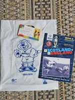 Euro 96 Football Programme, Ticket and Official Carrier Bag Scotland v England
