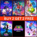 THE SUPER MARIO GALAXY MOVIE 2026 TEASER MOVIE POSTER A5 A4 A3 A3+