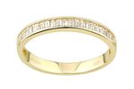 9ct Yellow Gold Baguette Eternity Ring with Channel Set CZ Stones by Citerna