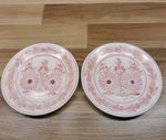 Set of 2 HB Quimper Pink Floral Camaieu/Fleurie 21.5cm (8.5") Saled Plates