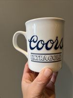 Vintage Coors Extra Cold Beer Mug Made In England Ceramic Collectable Man Cave