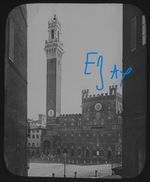 Photo SIENNA PALAZZO PUBBLICO ITALY C1890 VICTORIAN GWW Magic Lantern Slide