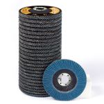 SATC 10/20X FLAP GRINDING SANDING DISCS 115mm 4.5" 40 60 80 120 GRIT ANGLE WHEEL