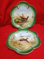 William Alsager Adderly Pair of Ceramic Game Bird Plates Circa 1842-1883, 9 1/4"