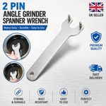 2 Pin Angle Grinder Spanner Wrench Key Disc Tool &M14 Quick Release Flange Nut