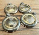 RECLIAMED ORIGINAL BRASS DOOR ESCUTCHEON  KEYHOLE COVER (FREE POST ) #F44
