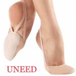 Leather Rhythmic Shoes Toe Half Gymnastics Pink Nude Lyrical Dance New ballet 03
