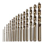 HSS Cobalt Drill Bits Jobber For Drilling Hard Steel Heavy Duty, Pack 1 or 5