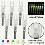 6/12Pcs Automatically LED Lighted Shooting Nocks Archery Arrow Nock Tail 6.2mm