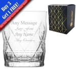 Personalised Engraved 345ml Keops Whisky Glass, Gift Boxed