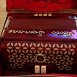 Paolo Soprani Elite B/C button accordion, 4 voice, red pearl, with case