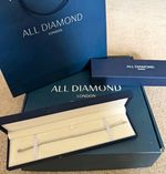 All Diamond London Silver Diamond Tennis Bracelet 3.00ct look G/SI Boxed