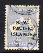 NEW GUINEA 1915 6D BLUE KANGAROO N.W.P.I SG 88 NICE SHADE. FINE 2ND WMK.