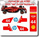 Lewis Hamilton 44 Driver Number 2025 Sticker Set for Ferrari SF-24 42207