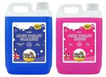 BLUE & PINK CHEMICAL TOILET WC CLEANER FLUID RINSE CARAVAN MOTORHOME 2x2.5L