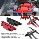 2pcs 4 Stud Power Distribution Terminal Busbar Block For Trucks RVs Boats IMGT