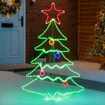 LED Christmas Tree Rope Light Outdoor Christmas Decoration Xmas Silhouette 85cm