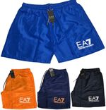 EMPORIO ARMANI EA7 BRAND NEW REGULAR FIT INNER LINEN NET SWIM SHORTS
