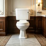 AICA Traditional Victorian Style Close Coupled Toilet & Cistern Soft Close Seat