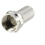 Pack of 10 Screw on F Plug Connectors Internal Diameter 6.4mm for RG6 / CT100 