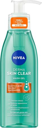 NIVEA Derma Skin Clear Wash Gel (150ml), Deep Cleansing Face