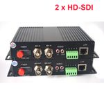 2 channel HD SDI to Fiber Optic Extender w/ RS485 10/100MEthernet 3.5mm Audio 
